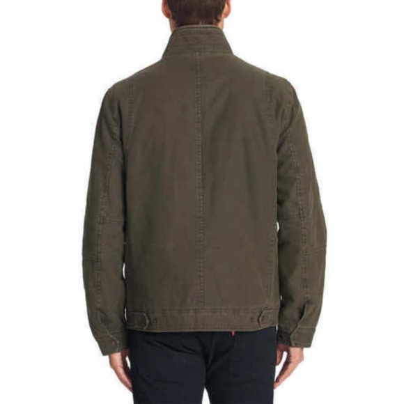 Levi's Men's Trucker Field Canvas Zip Jacket Olive - Picture 2 of 4
